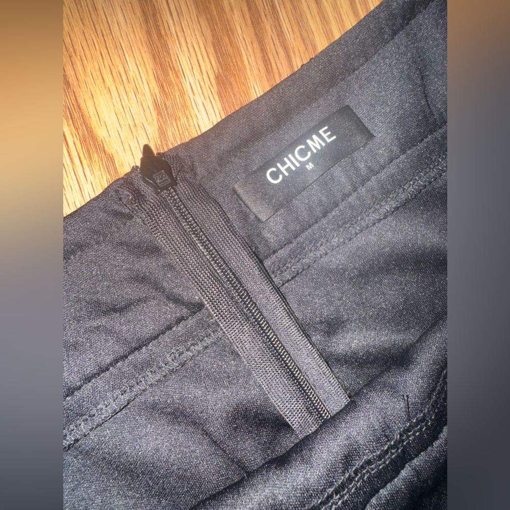 CHICME Black & Bronze Sequin Wide Leg Pants | Size M | 31” Inseam - Picture 4 of 4